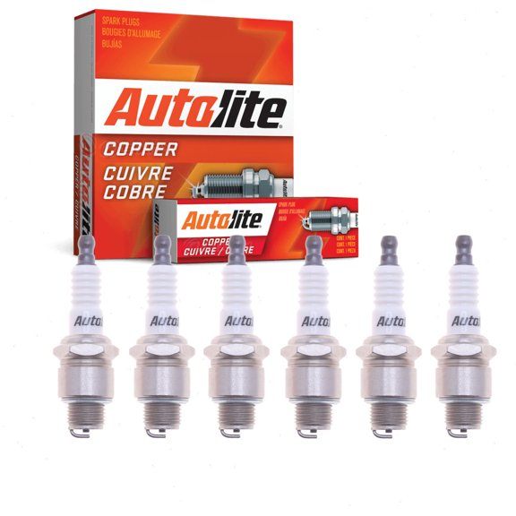 6 pc Autolite 216 Copper Core Spark Plugs for 19157983 3035 3112 45L 512 AL11 H8B Ignition Wire Secondary