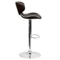 thumbnail image 6 of BizChair Cozy Mid-Back Adjustable Bar Stool, Brown Vinyl (Set of 2), 6 of 8