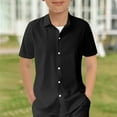 thumbnail image 2 of Boys' Button Down Shirts Black Button Down Boys Graduation Shirts Boys Uniform Shirt Boys Girls Fashion, 2 of 6