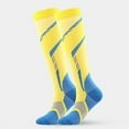 thumbnail image 2 of ZACPNCV Compression Socks for Women and Men Circulation Athletic Running Nursing Yellow M, 2 of 6