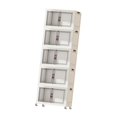 thumbnail image 3 of Abbracc Foldable Storage Cabinet Fashion Portable for Farmhouse Drawing Room Kitchen White 5 Layers 75 cm, 3 of 9