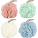 thumbnail image 1 of Bath Sponges Shower Loofahs Mesh Balls Sponge Solid Colors - 4 Pack Scrubber Cleaning Loofah Bathing Accessories, 1 of 4