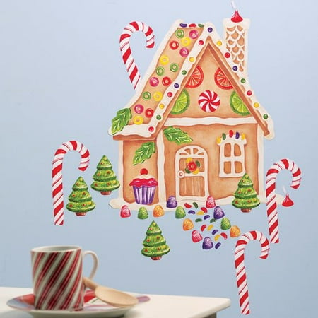 Wallies Gingerbread House Vinyl Holiday Wall Decal