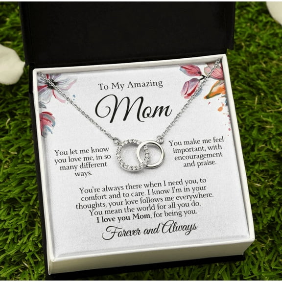 To My Amazing Mom Perfect Pair Necklace, Necklace for Women, Adults Size