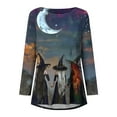 thumbnail image 5 of YUGYXL Deals Women's Midsummer Witches T-Shirt Halloween Witch Party Shirts Long Tunics Tops to Wear with Leggings A Black XXL, 5 of 5