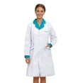 thumbnail image 3 of - Elegant Attire Long Sleeve Lab Coat With Notched Collar And Slant Pockets For Daily Home And Use, 3 of 3