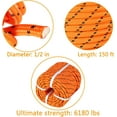 thumbnail image 2 of PET-U 1/2 Inch Polyester Rope Double Braid Pulling Ropes for Swing Tree Work Yellow 150 Feet, 2 of 10