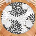 thumbnail image 2 of Round Fitted Tablecloth for 38-42 Inch Tables, 44Inch Boho Floral Design with Elastic Edge, Spillproof for Dining Room & Patio Decor, 2 of 7
