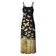 thumbnail image 4 of SMihono Robe Maxi Bohème d'Été pour Femmes Grande Taille Mode Décontractée d'Été avec Poches Sans Manches Imprimé Dentelle Col en V Robe de Plage Robe d'Été, 4 of 5