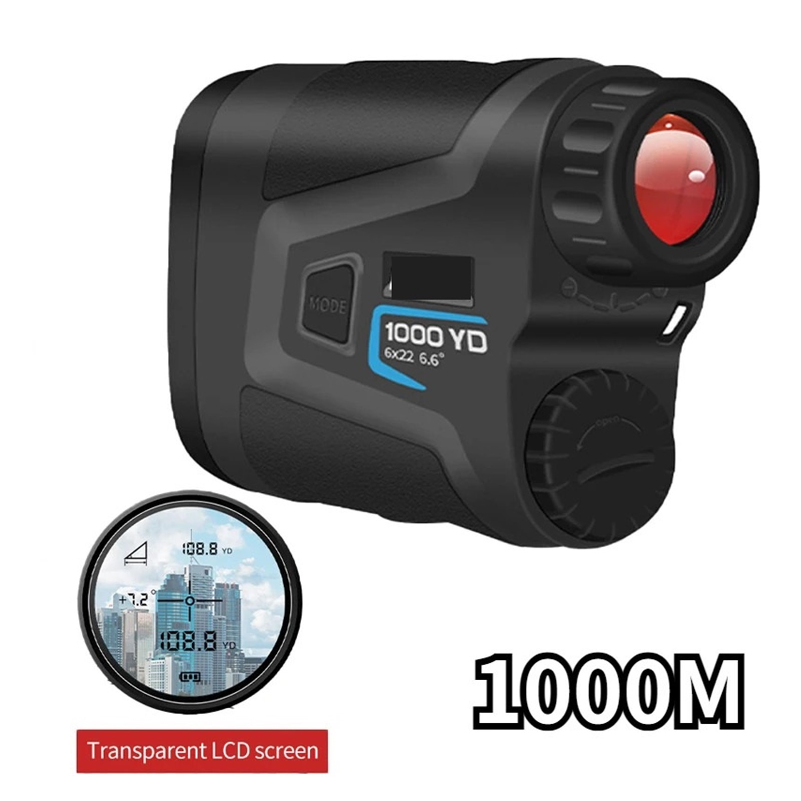 Portable Rangefinder Telescope 1000m Outdoor Distance Meter Speed Sport Golf Rangefinder Lock Flag Slope Adjusted ,High Accuracy Position