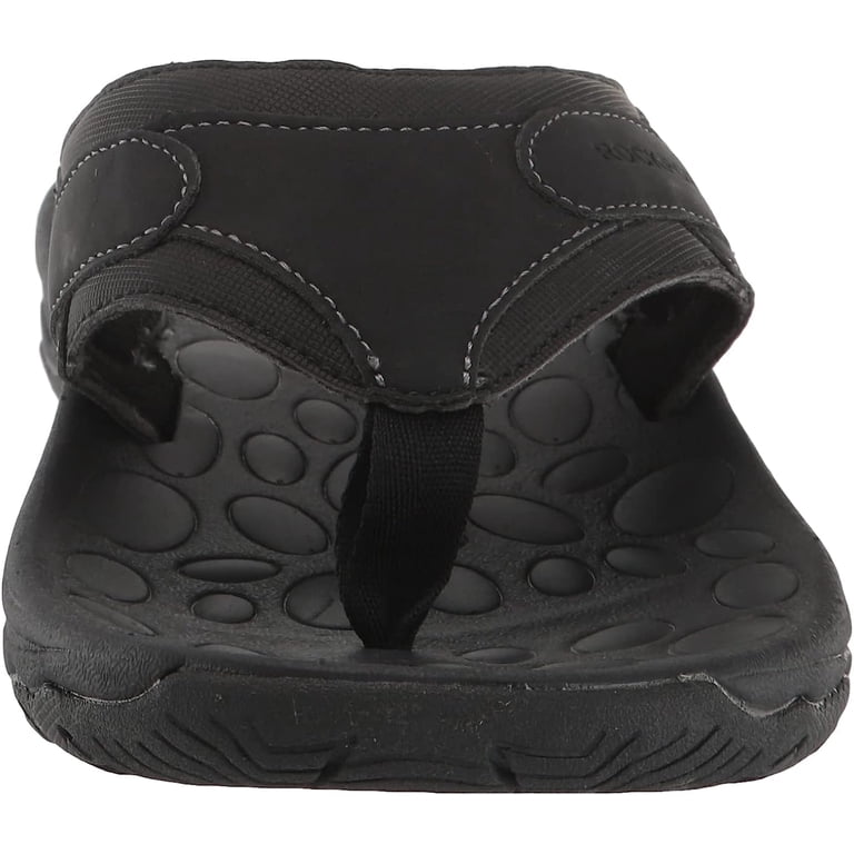 Rockport Hayes Thong Sandals, Black, Men display picture 1
