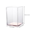 thumbnail image 2 of WHAMVOX Acrylic Pen Holder Transparent Brush Pot Pencil Container Desktop Stationery Organizer Gift (Golden), 2 of 8