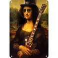 thumbnail image 2 of Pintura Chapa Hierro Wdftyju Rectangular Serie Personajes La Mona Lisa 20*30cm, 2 of 9