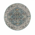 thumbnail image 2 of Hauteloom Tigris Living Room, Bedroom Area Rug - Traditional - Blue, Ivory, Aqua - 5'3" Round, 2 of 7