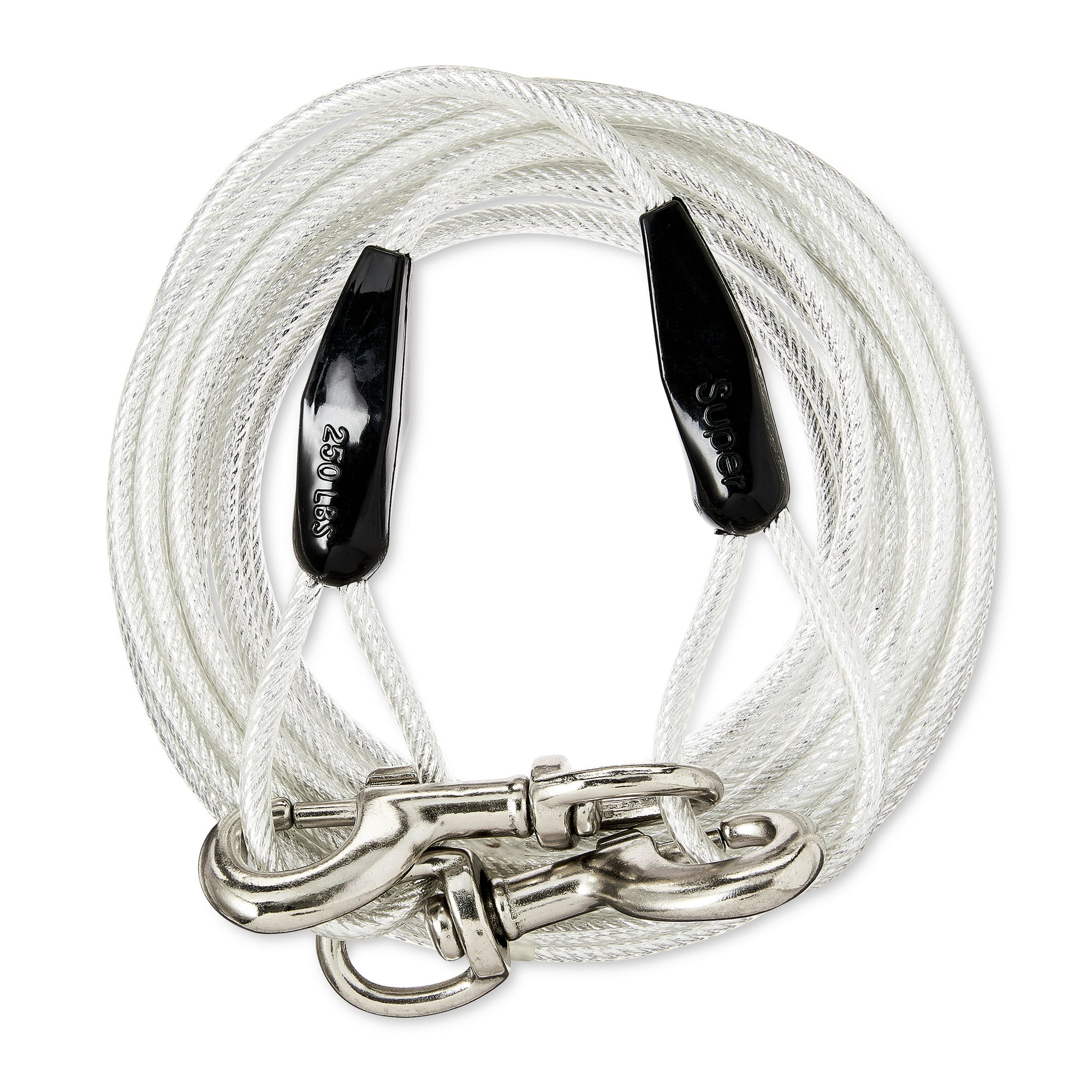 Vibrant Life Reflective Vinyl-Covered Tie-Out Cable for Dogs, Super, 25'