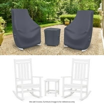 Covers & all 3-Piece Patio Furniture Covers for Rocker Estate Rocking Chair Set, Water-Repellent UV-Resistant Polyester