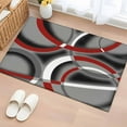 thumbnail image 2 of Modern Abstract Art Washable Area Rug&nbsp;2x3 ft Geometric Circle Red Grey Soft Rectangle&nbsp;Rugs for Living Room, Non Slip Carpet for Bedroom&nbsp;Entryway Dining Room, 2 of 9