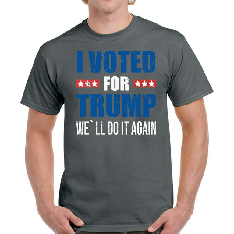 Leopard bibliotekar bruger Trump T-Shirt for Men I Voted for Trump We'll Do It Again Political T-shirt  - Graphic Tee S M L XL 2XL 3XL 4XL 5XL - Men T-Shirts American President  Gifts for