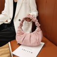 thumbnail image 2 of Autumn Solid Female Handbag Pleated Dumpling Shoulder Bags Party Totes Wristlets, 2 of 9