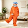 thumbnail image 2 of ZHANGDER Silly Onesie Funny Big Mouth Monster Onesie Fleece Hooded One Piece Soft Plush Loungewear, with Shoes and Comb, 2 of 6