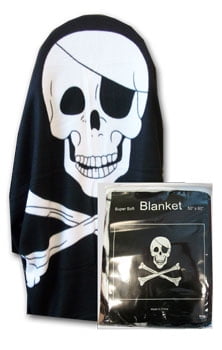 Pirate Skull Cross Swords Cutlass 50x60 Polar Fleece Blanket Throw Plush Soft 