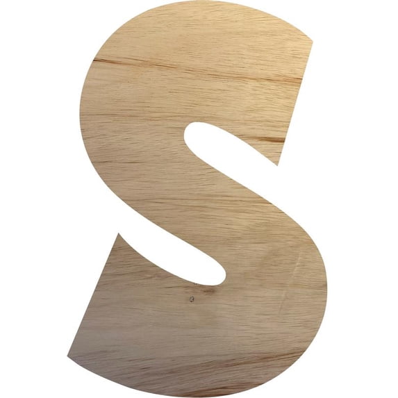 Unfinished Wooden Craft S, Wood Letter 15'' Tall Wall Hanging Sign Letters, Paintable
