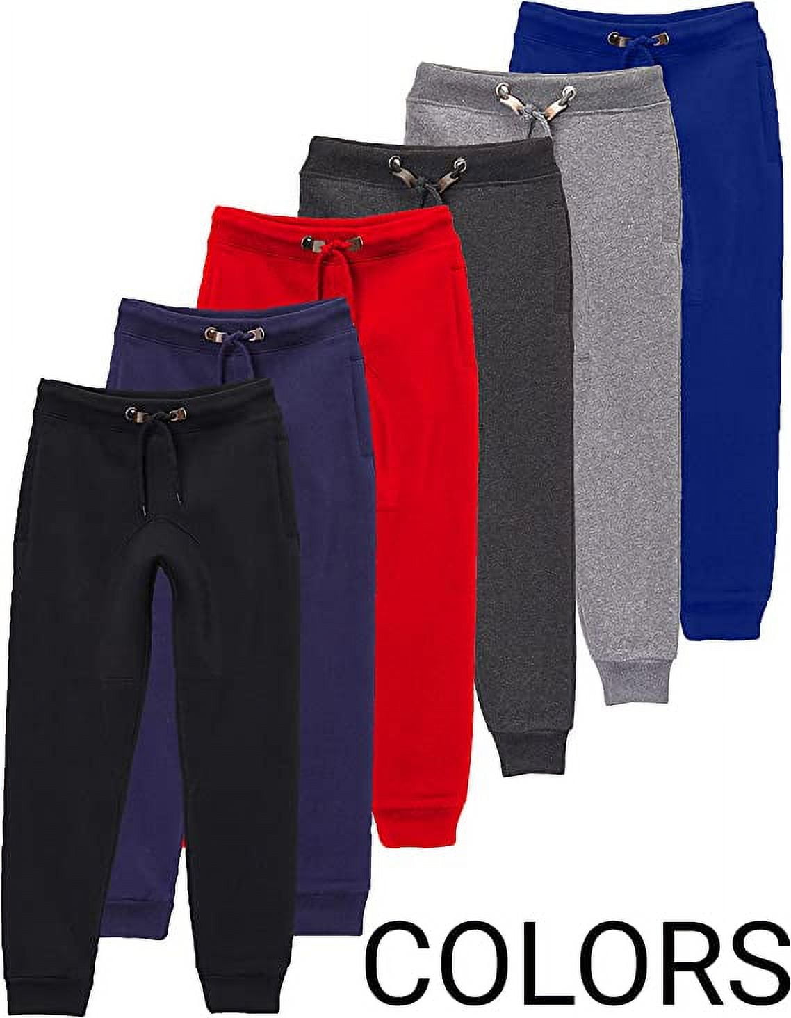 Boy's Slim-Fit Fleece Jogger Sweatpants (2-Pack)