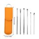 thumbnail image 5 of Vogacara Paquete de 6 palillos para los oídos, Kit de removedor de cerumen de acero inoxidable, recogedores de limpieza de curetas pulidas de cuidado de los oídos Amarillo, 5 of 6