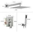 thumbnail image 2 of BWE 12-in Brushed Nickel Shower System, Dual Rainfall & Handheld Heads, 3-Way Diverter, Pressure-Balanced Valve, 2 of 9