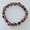 Red, variant on Unisex Magnetic Hematite Stone Beaded Bracelet with Elastic Band Handmade Colorful Flat Beads