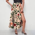 thumbnail image 6 of Fewfanhot Skirts for Women Maxi Skirt with Pockets High Waisted Casual A-Line Pleated Long Skirts, 6 of 9