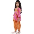 thumbnail image 3 of Ahhaaaa Cotton Jaipuri Print Frill Sleeves Frock Style Kurti with Dhoti Salwar for Baby Girls, 3 of 5