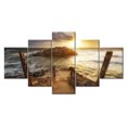 thumbnail image 1 of TISHIRON 5PCS Framed Canvas Wall Art Set,60"x32" Sutro Baths Ruins Canvas Art Decor, 1 of 7