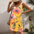 thumbnail image 3 of LYXSSBYX Sundresses for Women Women's Casual With Pockets Summer Boho Beach Dress T-Shirts Dress V Neck Loose Tank Dresses, 3 of 4