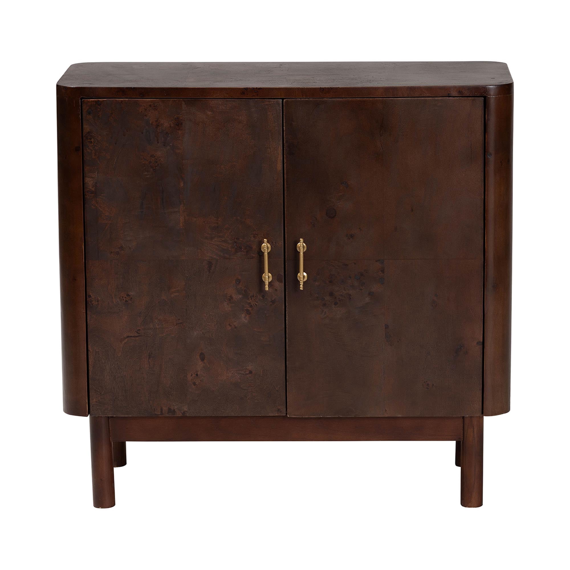 bali & pari Latika Modern Storage Cabinet, Dark Walnut