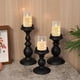 thumbnail image 3 of Juego de 3 Velas LED con Efecto de Cristal, Vela Eléctrica Efecto Llama, Velas a Pilas sin Llama con Control Remoto, Ideal para Acción de Gracias,Bodas, Navidad, Decoración (Blanco Cálido), 3 of 7