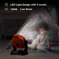 thumbnail image 4 of Ventilador de Camping TFixol con Linterna LED, Ventilador de Mesa USB Recargable portátil, 4 of 7