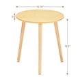 thumbnail image 7 of Small Round Side Table, Modern Light Wood End Table Nightstand, Small Space Nightstand for Bedroom and Living Room, 15.75 x 18.5 Inch, Original Wood Color, 7 of 7