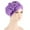 00 # Purple, variant on REORIAFEE Fall Hats for Women Floral Muslim Ruffle Hat Head Wraps Turbans Beanie Cap Beige One Size