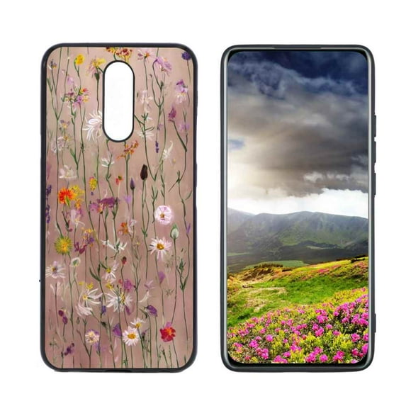 Flowers-110 Phone Case, Degined for LG Solo LTE Case Men Women, Flexible Silicone Shockproof Case for LG Solo LTE