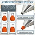 thumbnail image 2 of Pancake Batter Dispenser Funnel Cake Dispenser with Stand Stainless Steel Batter Dispenser Multi-Caliber Baking Tool Multi-Purpose Cake Decorating Tool for Kitchen Baking Pancake, 2 of 9
