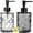Clear and Grey, variant on Aomota 2 Pack Glass Soap Dispenser Diamond Design , 12 Ounce Kitchen Soap Dispenser for Bathroom, Hand Soap, Dish Soap (Transparent and Grey)