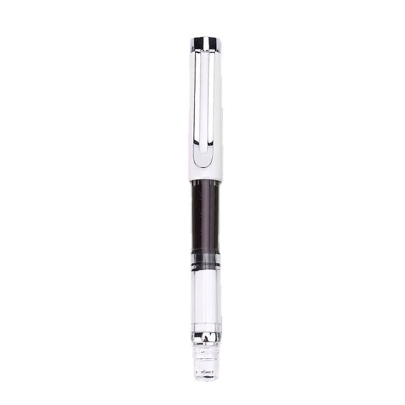New Transparent Ink Piston Absorption Fountain Pen Fine Nib 0.5mm Gifts For Him 