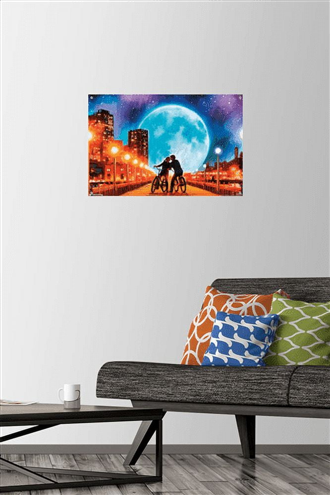 PD Moreno - Fine Art - Love by the Moon Wall Poster with Pushpins, 14.725" x 22.375"