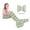 Green, variant on Catalonia Mermaid Tail Blanket & Pillow Bowknot Cushion Plush Soft Coral Fleece Children Kids Snuggie Throw 60” x 21”