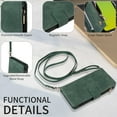 thumbnail image 5 of Wallet Case Compatible with iPhone 15, Premium PU Leather Zipper Flip Folio Wallet Magnetic Snap with Detachable Wrist Strap & Shoulder Strap Built-in Kickstand Protective Case - Green, 5 of 6