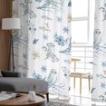 thumbnail image 4 of Sheer Curtains 108 inches Long, Winter Snowflake Animal Owls Eucalyptus Leaves Light Filtering Sheer Window Curtains Rod Pocket Voile Drapes for Bedroom Living Room, 52"W x 108"L 2 Panels, 4 of 7