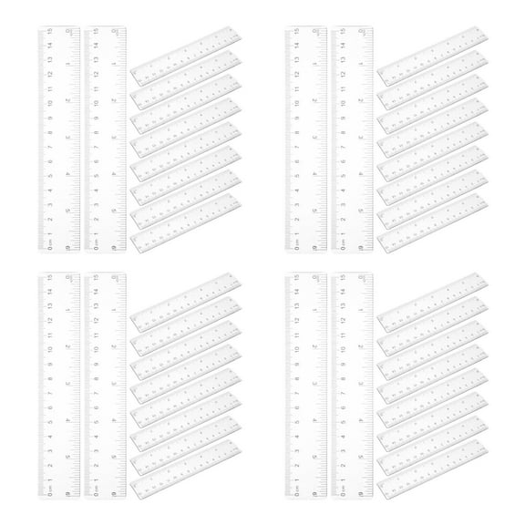 WORGEOUS 40 pcs Small Ruler Short Ruler Bulk For Classroom Scale Ruler Small Ruler For Journaling Plastic Rulers Bulk Plastic Students Ruler Students Ruler Transparent Ruler