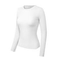thumbnail image 3 of Made by Olivia Women's Solid Long Sleeve Crew Neck Fitted Ribbed Sweater Top, 3 of 7