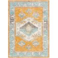 thumbnail image 2 of Mark&Day Outdoor Rugs, 9x12 Habsburg Global Indoor/Outdoor Saffron Area Rug, Non Shedding Orange Blue White Carpet for Patio, Porch, Deck, Bedroom, Living Room or Kitchen (8'10" x 12'), 2 of 7